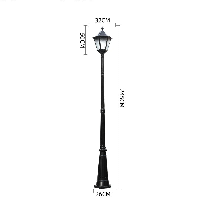(H≈2.4M) Courtyard Lamp Street Lamp Outdoor Lawn Lamp Outdoor Waterproof Villa Garden Community High Pole Lamp Post Lamp