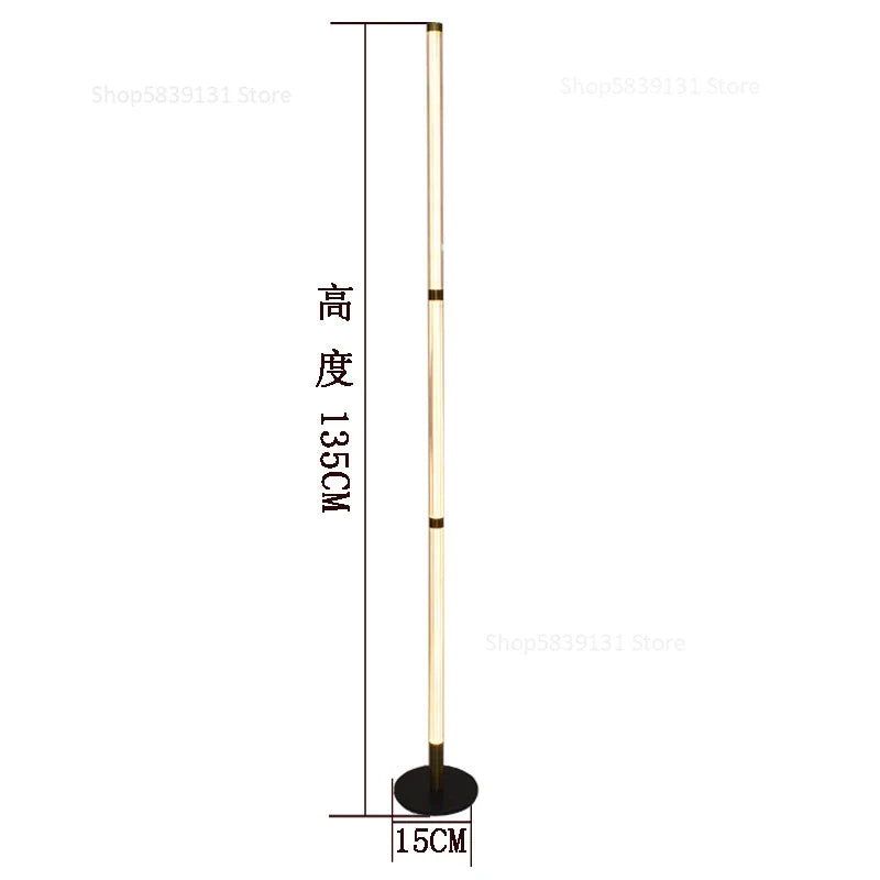 lampadaire d'angle moderne démontable avec lumière sur pied