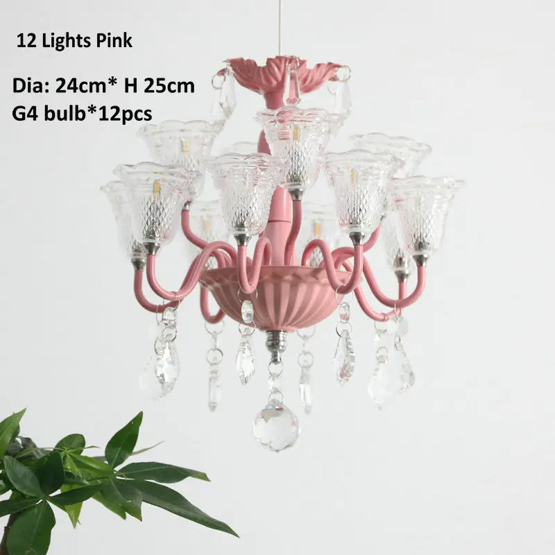 mini suspension créatives avec abat-jour en verre et cristal