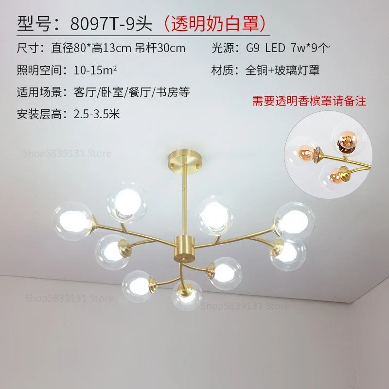 lustre led moderne nouvelle lampe suspension moléculaire nordique