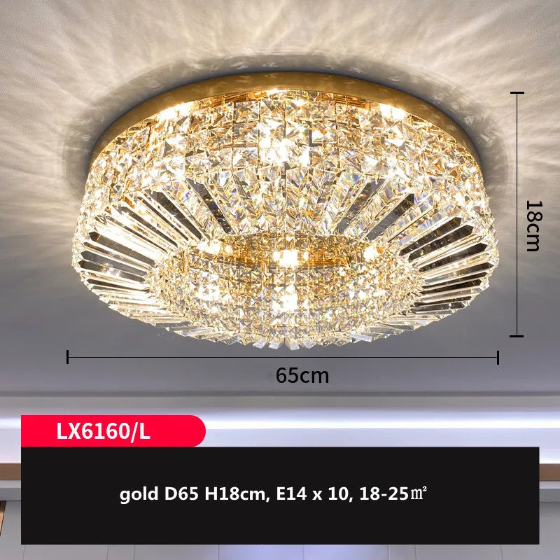 lustre led en cristal luxueux moderne et brillant