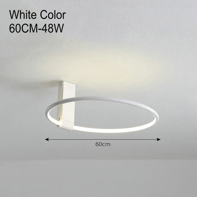 plafonnier rond led design scandinave en métal et aluminium décoratif