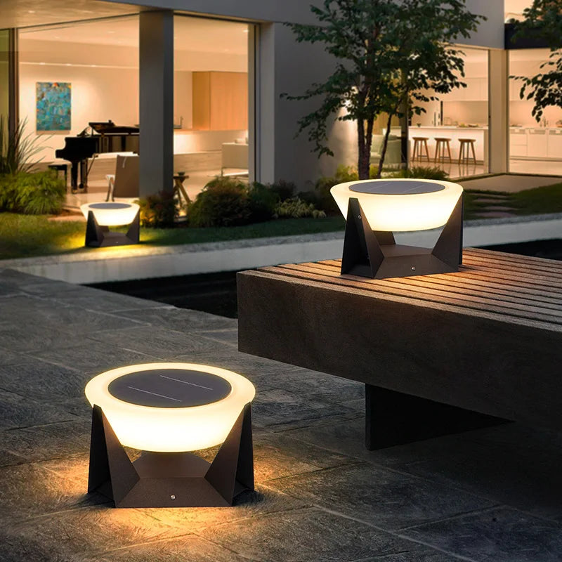 lampadaire solaire moderne pour jardin et terrasse