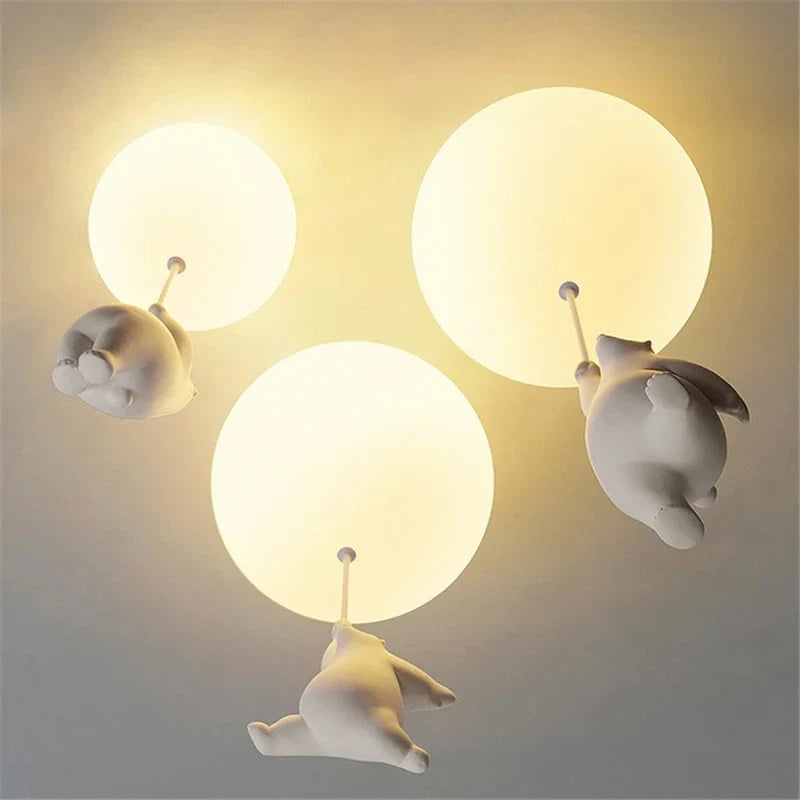 Plafonnier led ours animé maison chambres enfants chambre coucher décoration salon
