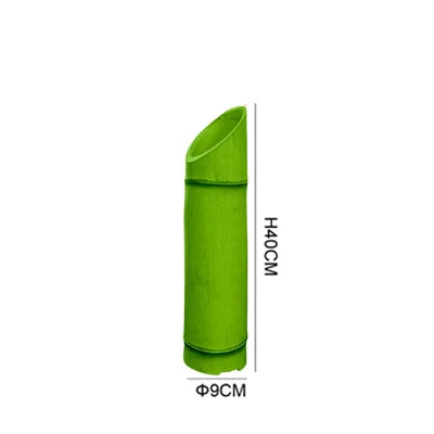 Lampe extérieure en bambou vert/jaune