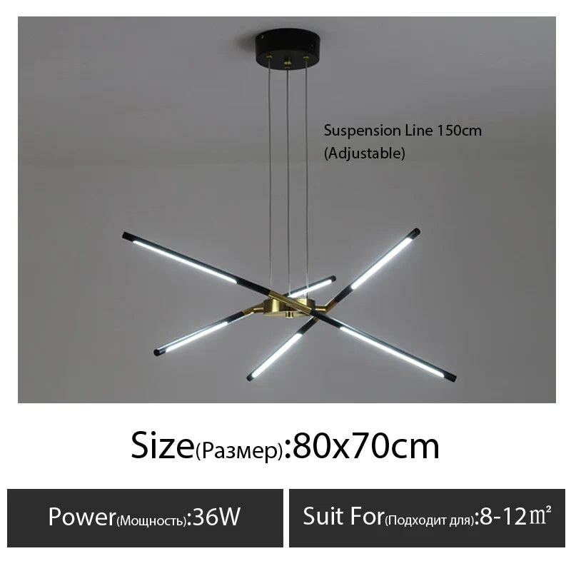 Light luxury style Nordic restaurant chandelier, simple modern atmosphere creative living room bedroom lighting net red led lamp