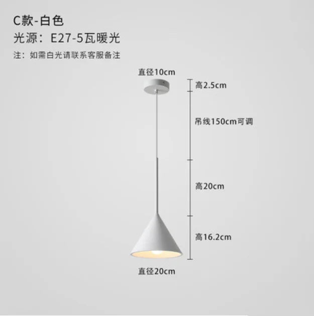 suspension nordique décorative pour éclairage créatif intérieur