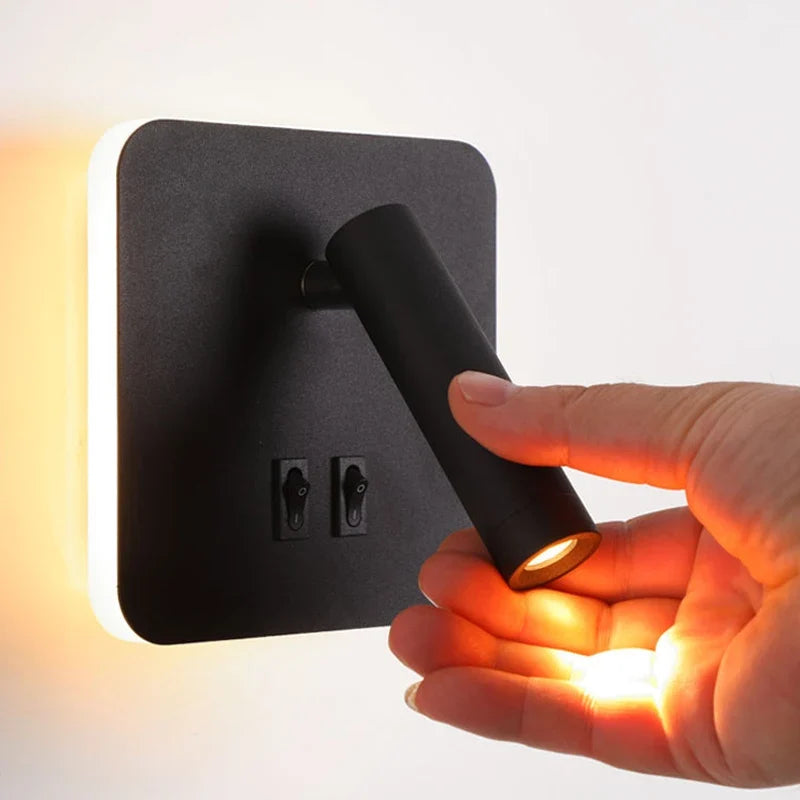 lustre led minimaliste avec interrupteur de projecteur déco