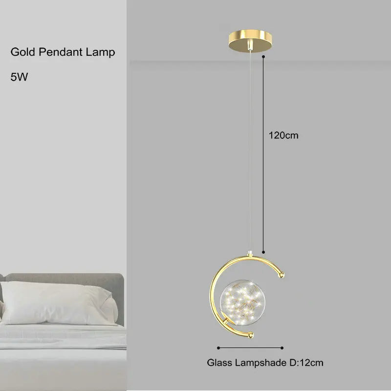 suspension boule de verre nordique pour luminaires gypsophile