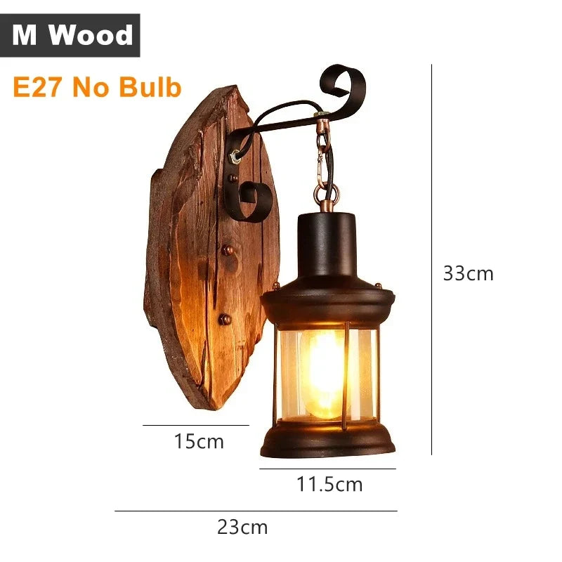 applique murale led rustique en fer vintage pour intérieur et extérieur