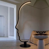Nordique visage humain lampadaire LED longue scandinave salon chambre chevet décor à la maison luminaire intérieur support lumière