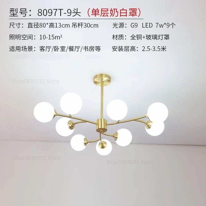 lustre led moderne nouvelle lampe suspension moléculaire nordique
