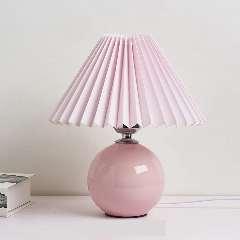 Lampe de table plissée coréenne