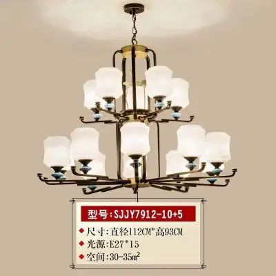 lustre moderne simple rétro avec lumières led élégantes