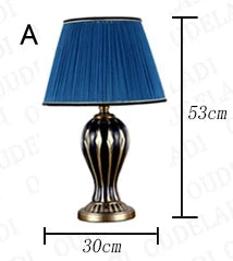 lampe de bureau antique américaine en céramique peinte à la main