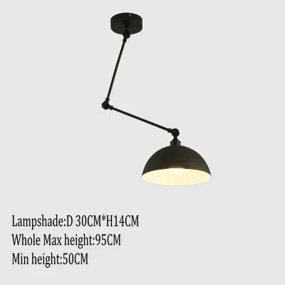 suspension nordique pliable en aluminium avec bras long led