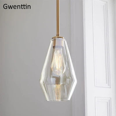 suspension moderne en verre pour décoration intérieure élégante