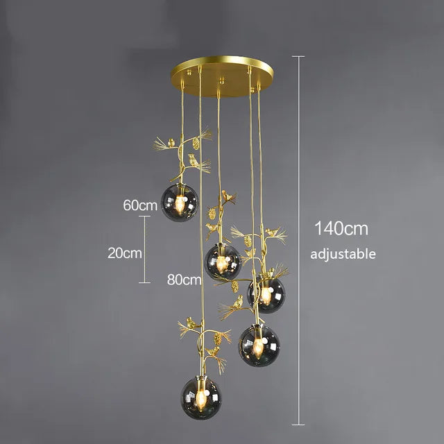 suspension en verre design moderne pour intérieur élégant