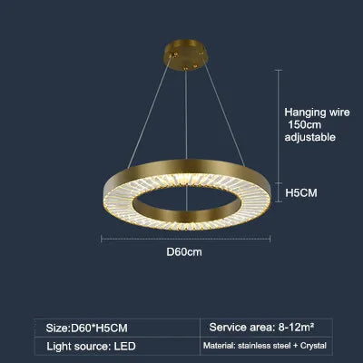 lustre en cristal de luxe style nordique moderne