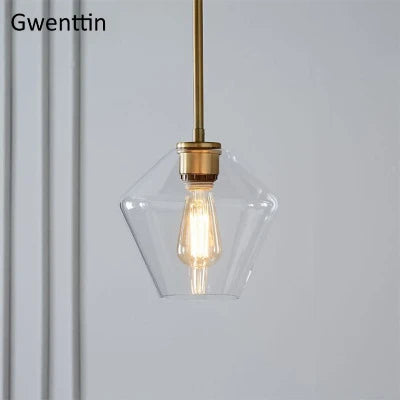 suspension moderne en verre pour décoration intérieure élégante