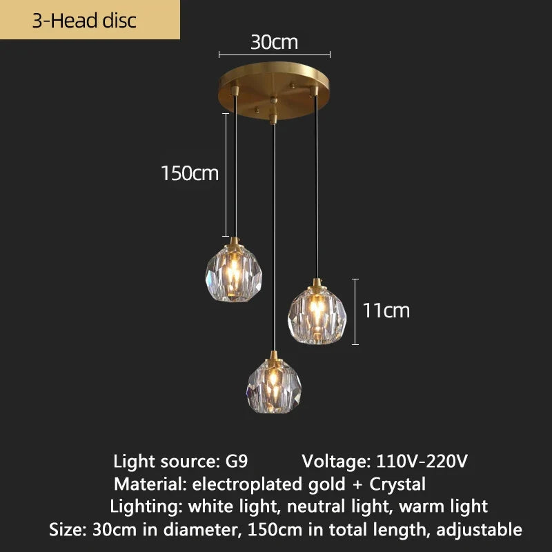 lustre contemporain en cristal pour restaurant café et bar
