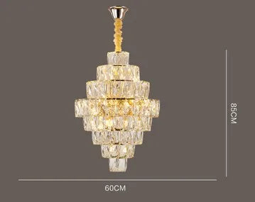 lustre en cristal design nordique pour intérieur élégant