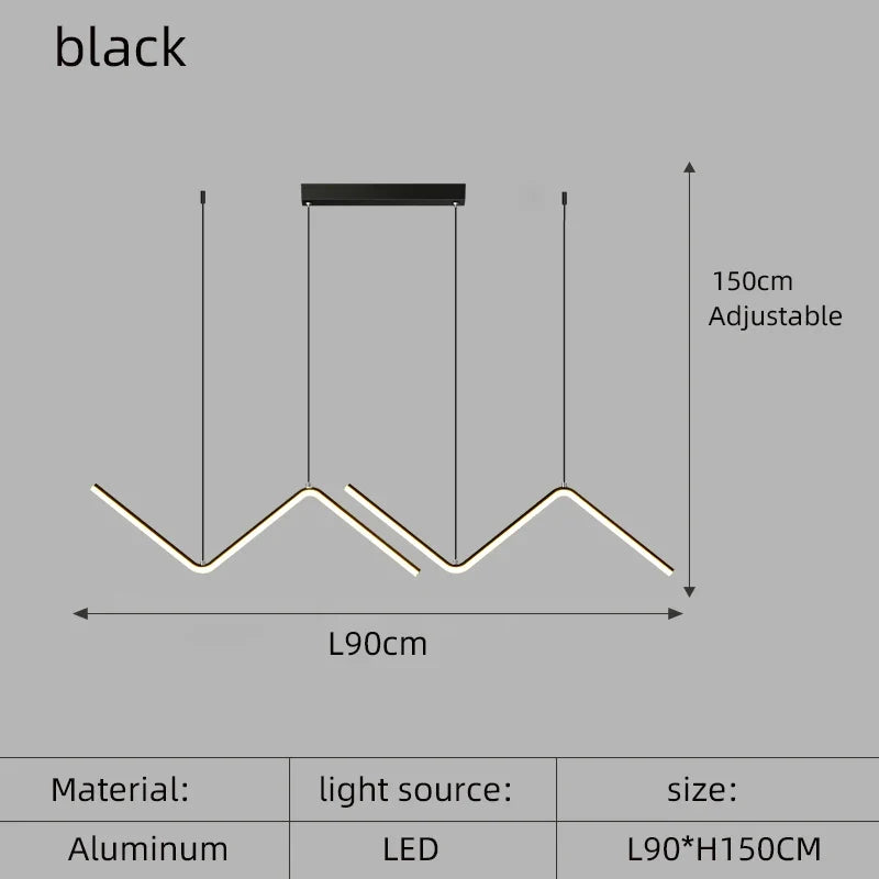 lustre moderne à led style nordique pour intérieur design