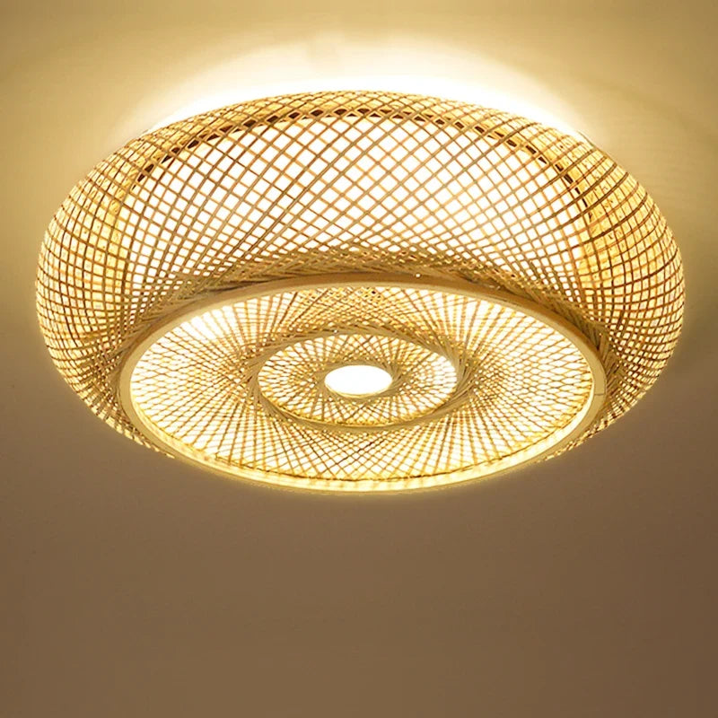 suspension en bambou fait à la main style chinois décoratif