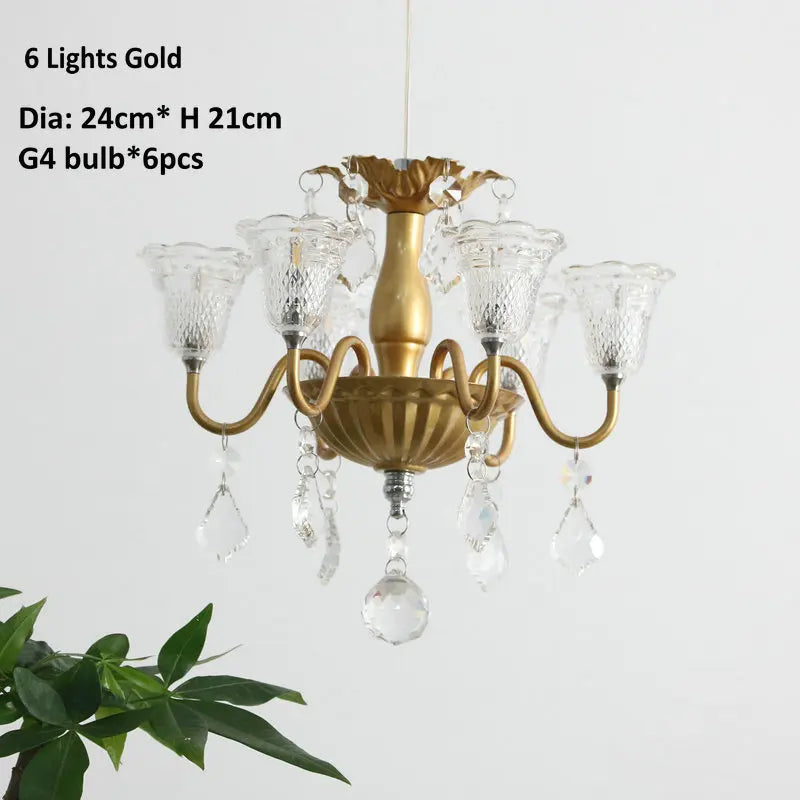 mini suspension créatives avec abat-jour en verre et cristal
