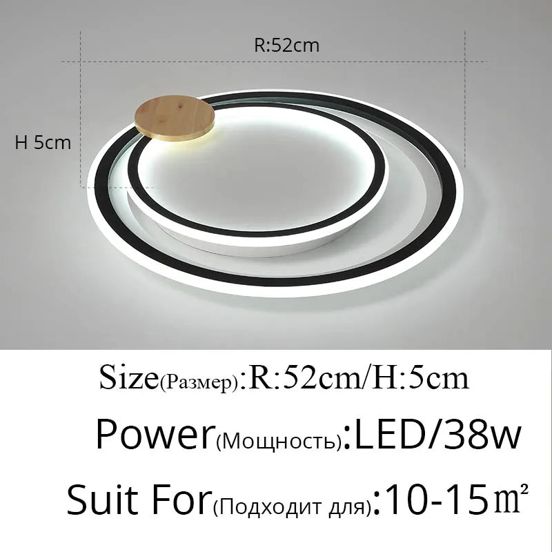 plafonnier led moderne en aluminium design pour intérieur élégant