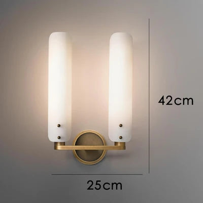 applique murale moderne art déco en cuivre doré  lampe LED décorative