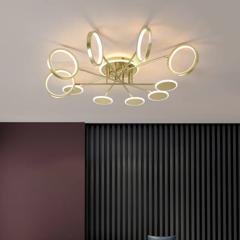 lustre créatif led pour décoration intérieure moderne