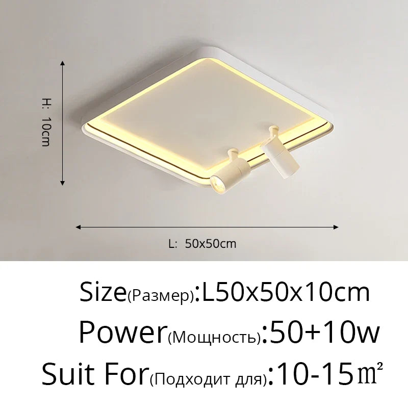 Plafonnier moderne à LEDs lumières pour salon chambre intérieur rond carré Rectangle monté en Surface éclairage