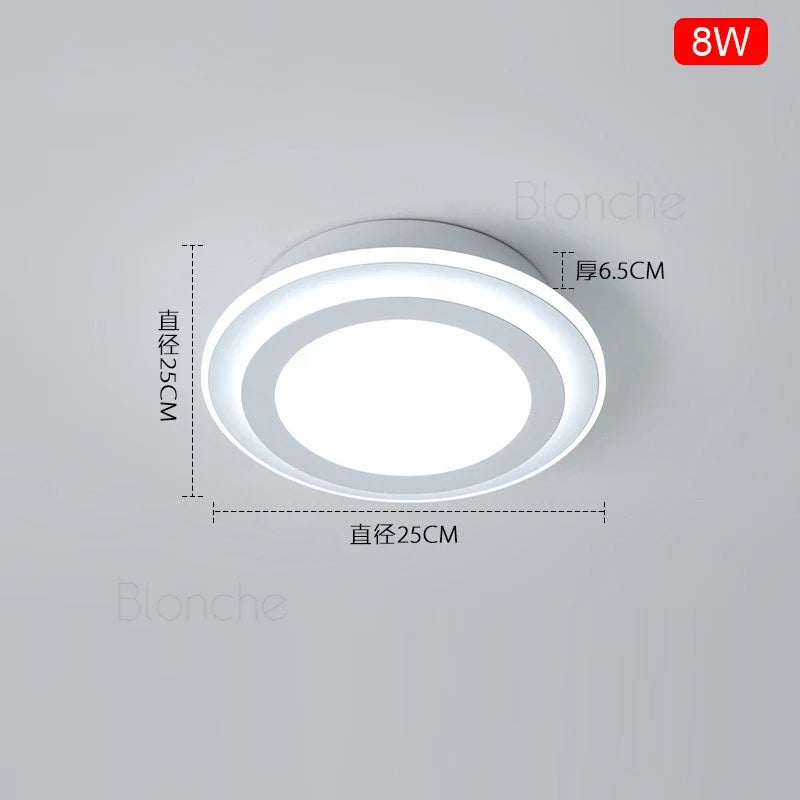plafonnier nordique moderne à leds acrylique pour décoration intérieure
