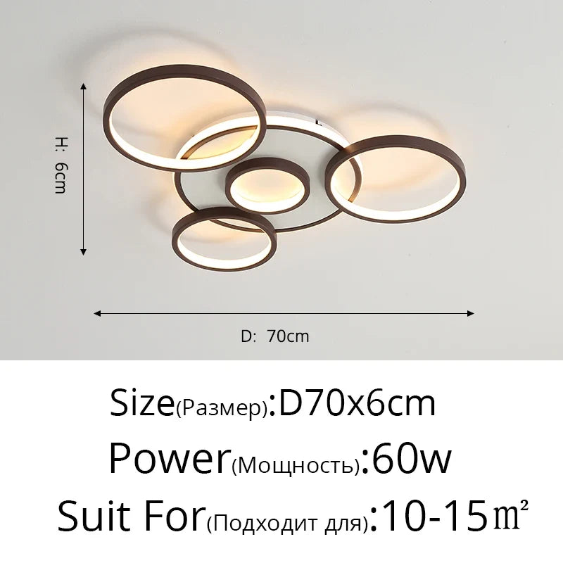 lustre led moderne en bois et aluminium pour éclairage intérieur