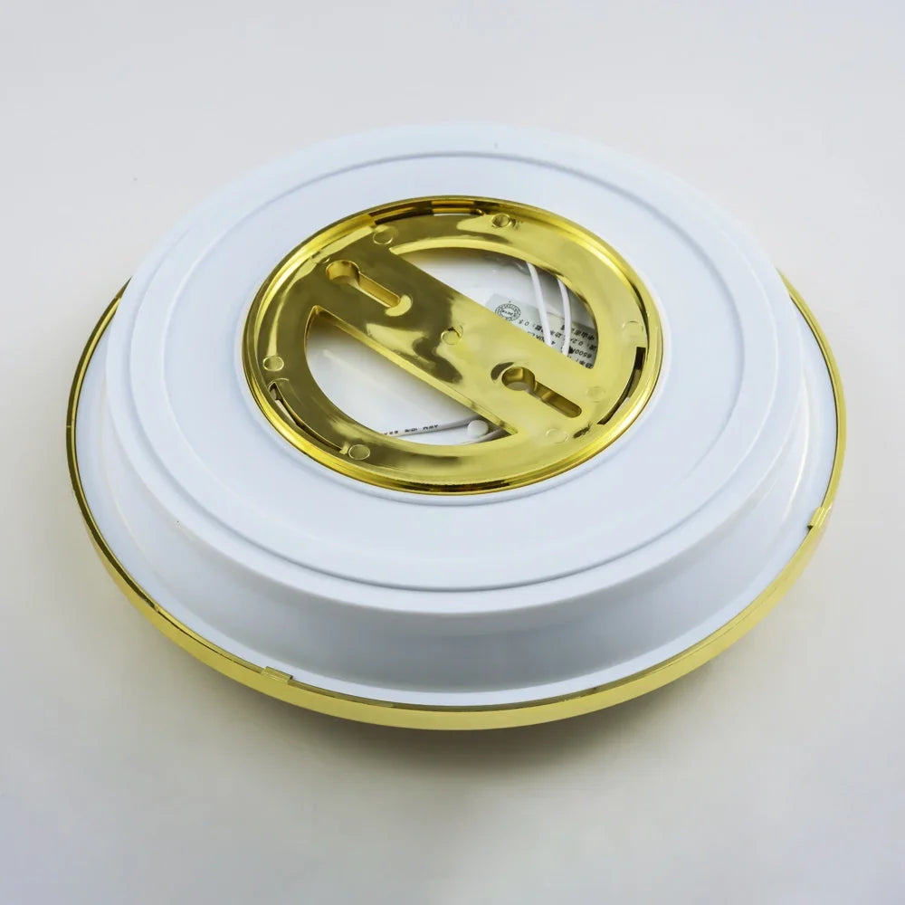 Zerouno plafond moderne à LEDs lumière étanche salle de bains lampe ronde salle de bain toilette 30W capteur de mouvement intérieur de la maison noir brillant