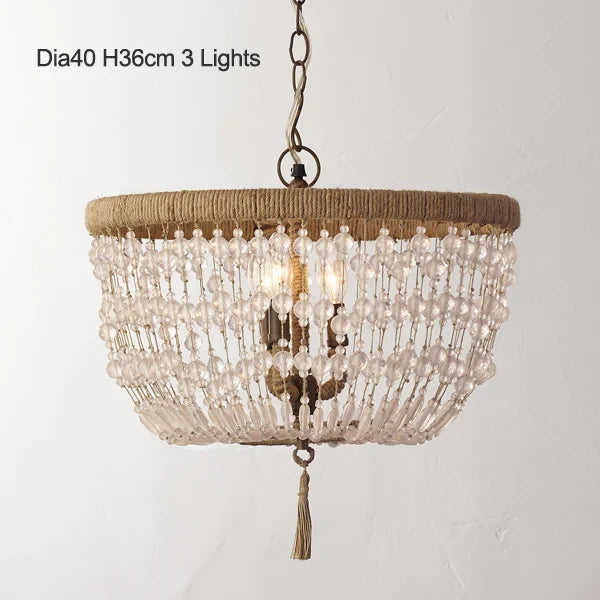suspension vintage en cristal style industriel pour intérieur élégant