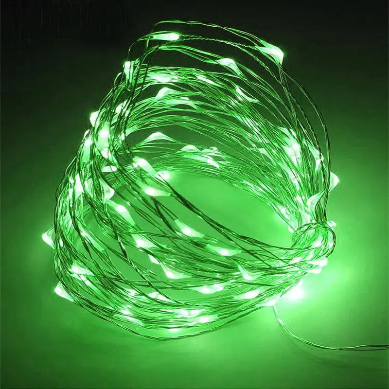 guirlande lumineuse led en fil de cuivre pour décorations de fête