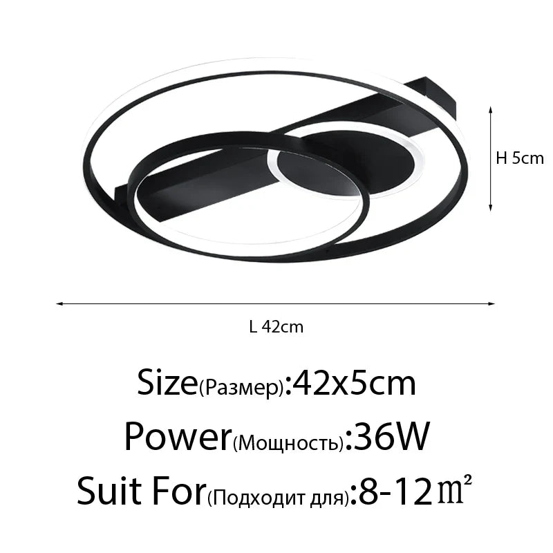 plafonnier moderne ultra mince design simple pour intérieur lumineux