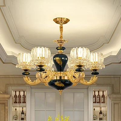 lustre moderne en céramique et verre pour intérieur élégant