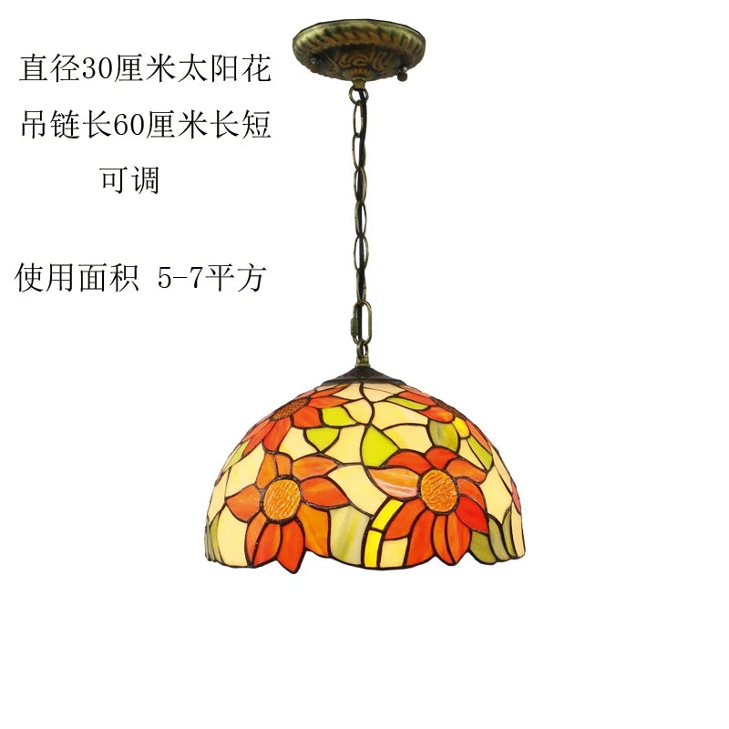 suspension baroque en verre teinté pour intérieur élégant