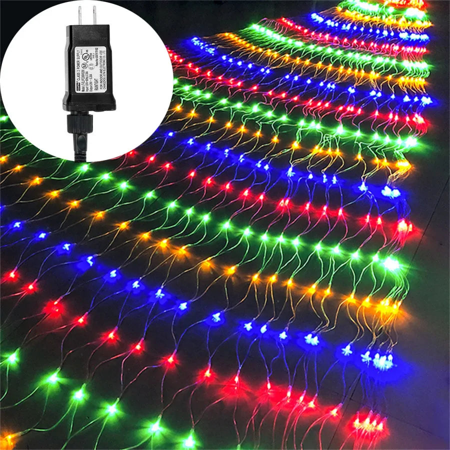 filet lumineux extérieur à 200 led connectable 8 modes décoratif