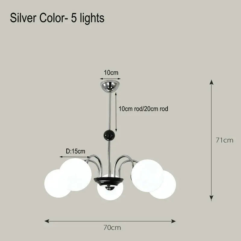lustre nordique américain en verre led suspendu décoratif
