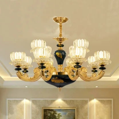lustre moderne en céramique et verre pour intérieur élégant