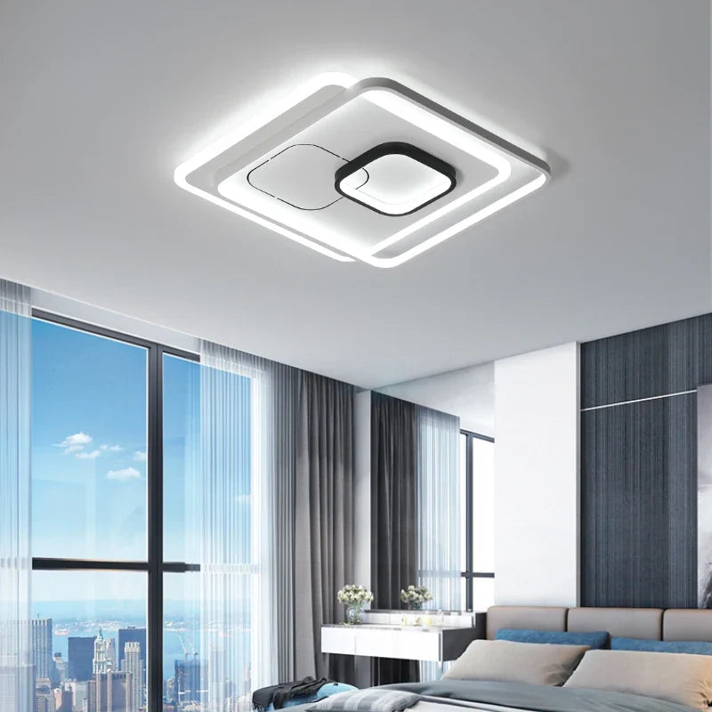 plafonniers led élégants pour décoration intérieure d'hôtel