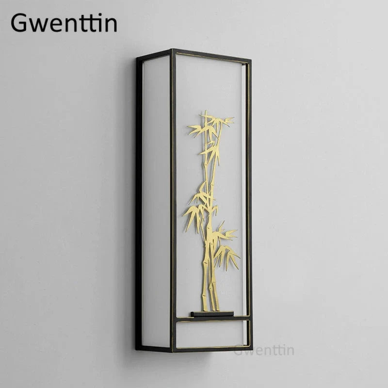 applique murale vintage en tissu de verre style chinois