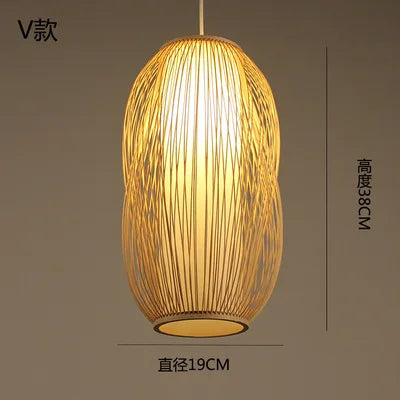 lustre en bambou style zen pour ambiance relaxante