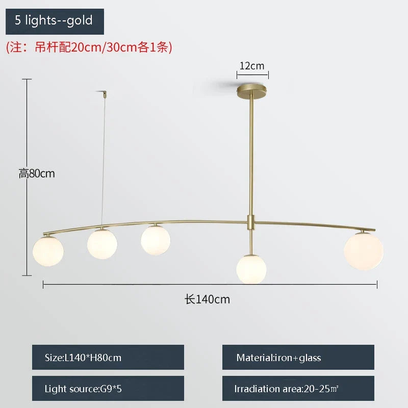 suspension moderne en métal et verre pour intérieur