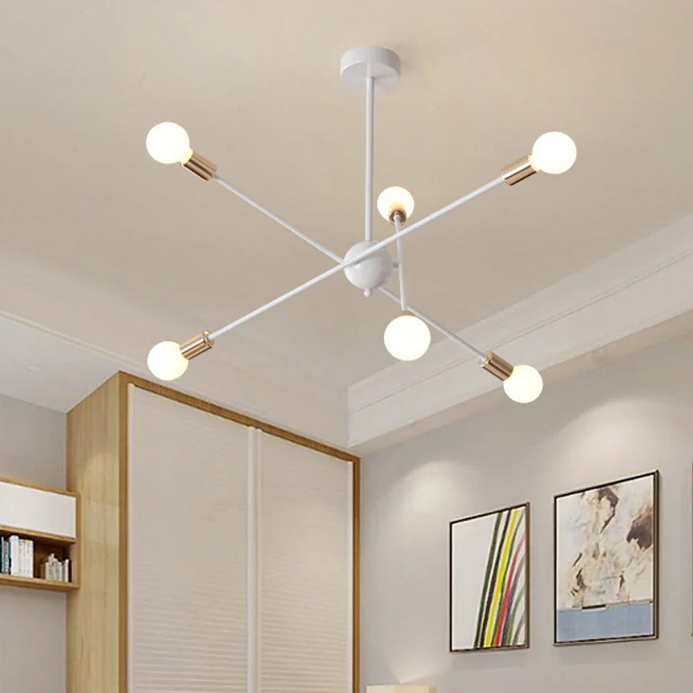 lustre moderne à leds style industriel spoutnik créatif éclairage maison