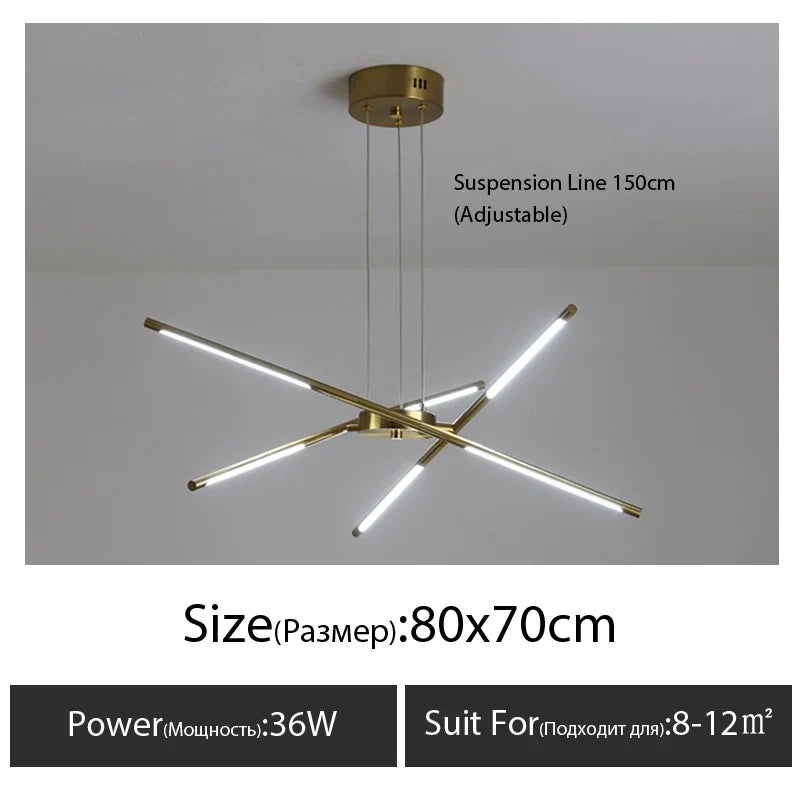 Light luxury style Nordic restaurant chandelier, simple modern atmosphere creative living room bedroom lighting net red led lamp